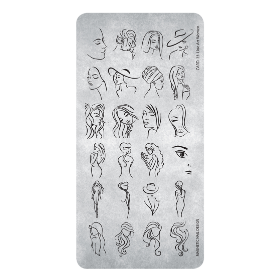 Stamping Plate 23 Line Art Woman