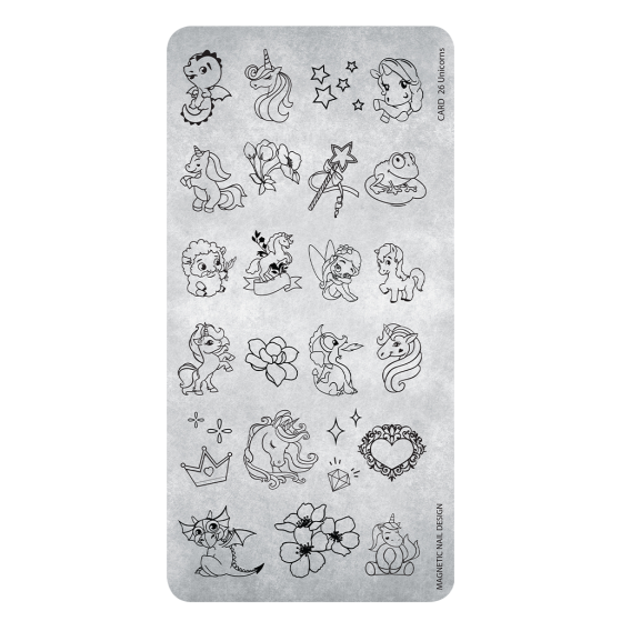 Stamping Plate 26 Unicorns