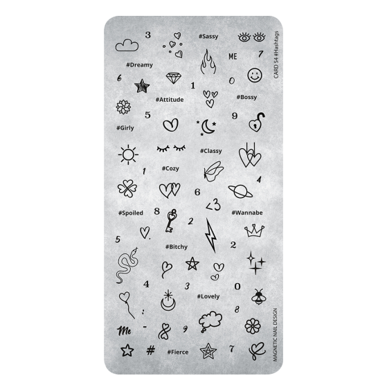 Stamping Plates 54 Hastags