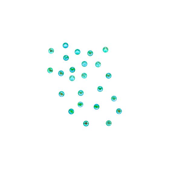 Rhinestones Neon Green 24pcs S